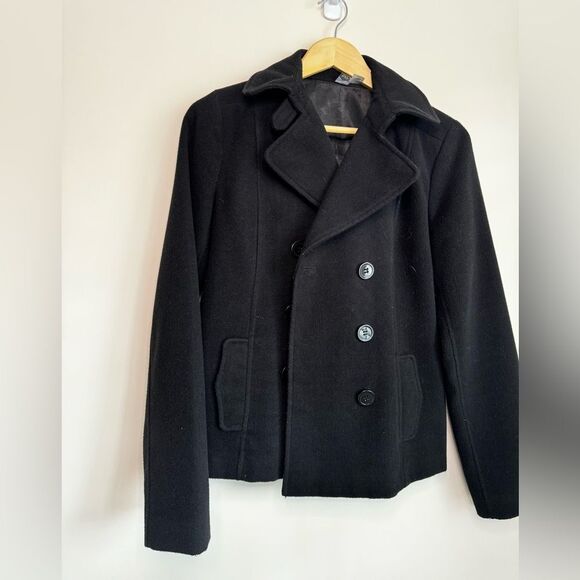 BP Black Double Breasted Coat Size Large - Picture 2 of 7